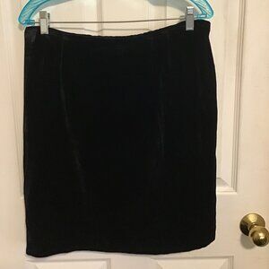Talbots Size 14 Black Velvet Skirt
